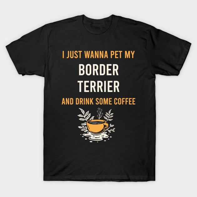 Border Terrier Dog Coffee T-Shirt by Hanh Tay